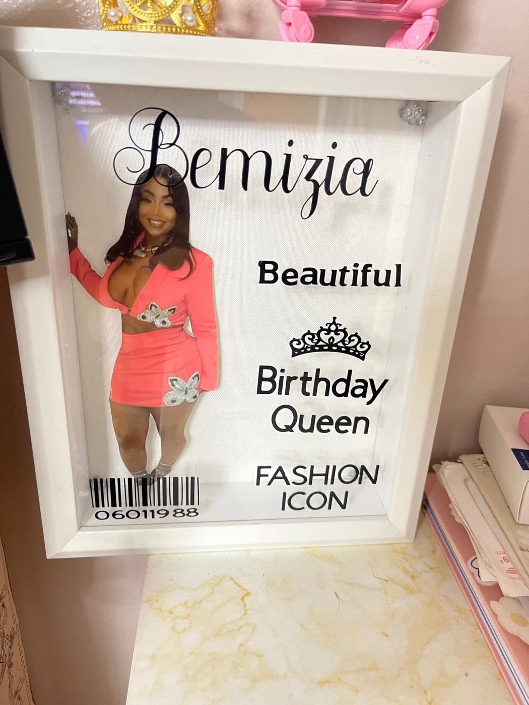 Bemizia Birthday Queen Personalized Display